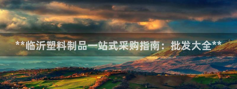 太阳成集团tyc151：**临沂塑料制品一站式采购指南：批发